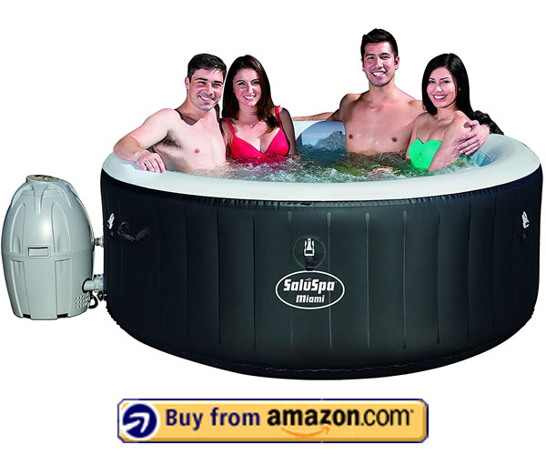 Bestway Miami Inflatable Hot Tub, Black – 4 Person Inflatable Hot Tub 2020