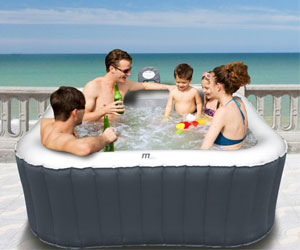 inflatable hot tub with seats